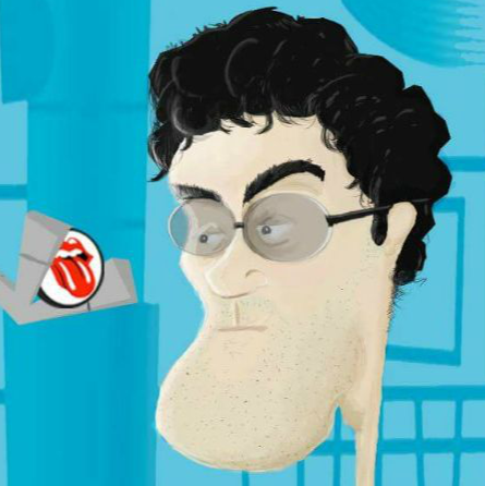 This artwork is NOT created with AI. It was made by a close friend of mine, Sharang Sharma. For the most part, I'm morally against the use of AI in the arts. Caricature of Varad Gunjal by Sharang Sharma